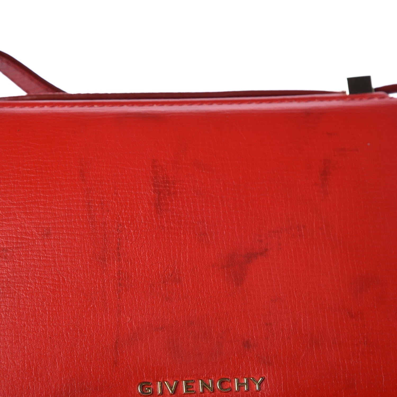 Givenchy Textured Calfskin Mini Pandora Box Crossbody Bag Red 15 of 18