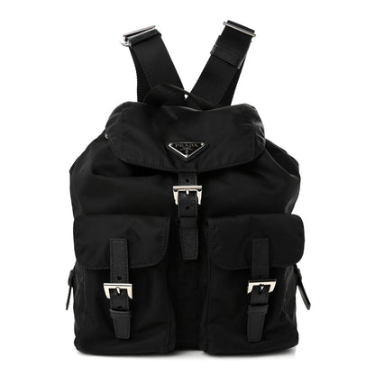 Prada Re-Nylon Vela Saffiano Small Backpack Black 1 of 9