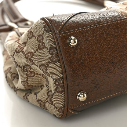 Gucci Monogram Calfskin Large Bardot Shoulder Bag Brown 9 of 10