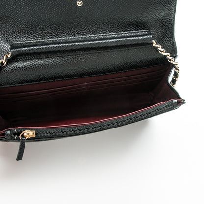 Chanel Caviar Quilted Wallet On Chain WOC Black 5 of 8