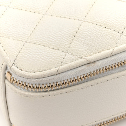 Chanel Caviar Quilted Small Pick Me Up Vanity Case White 15 of 16