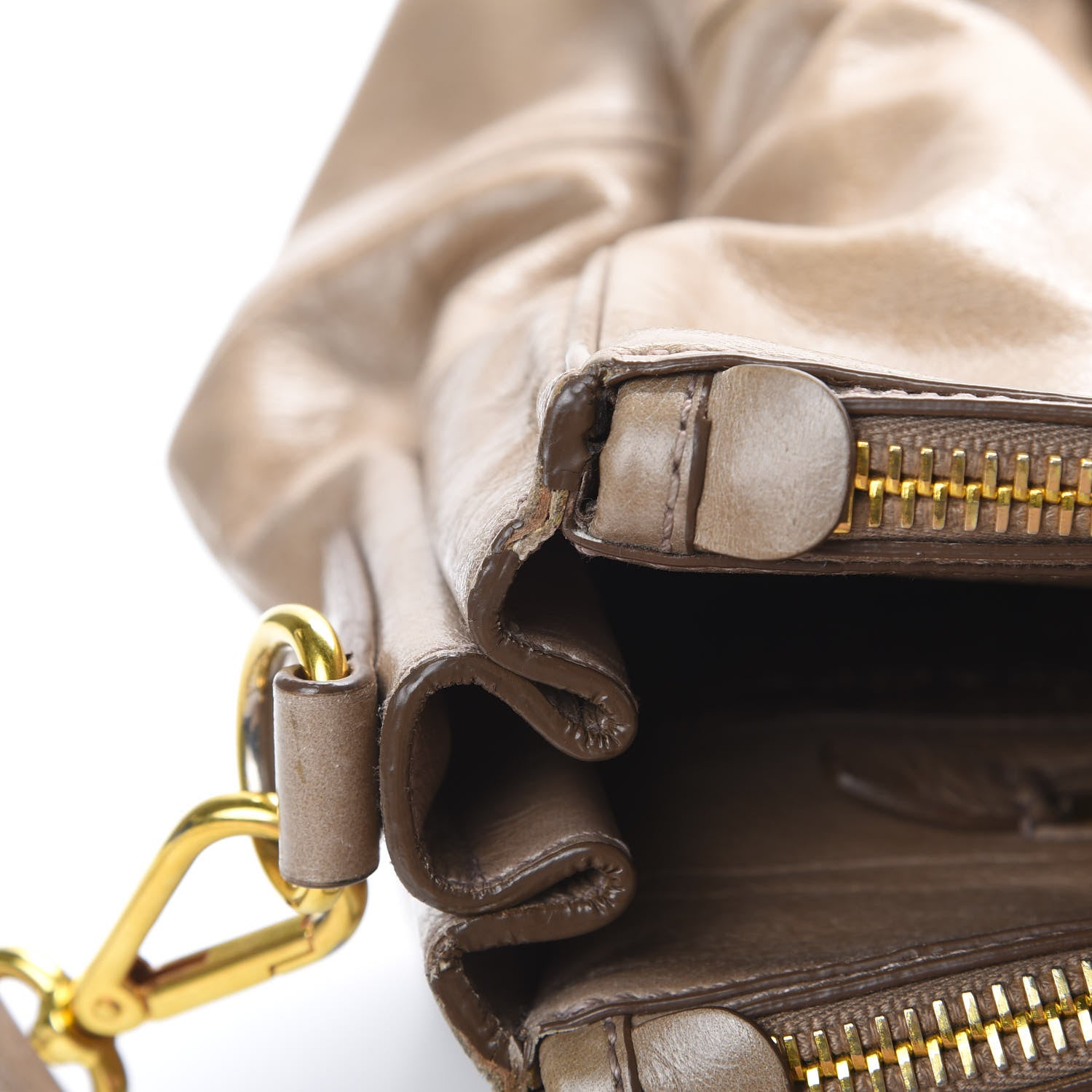 Prada Vitello Shine Shopping Satchel Argilla 21 of 23