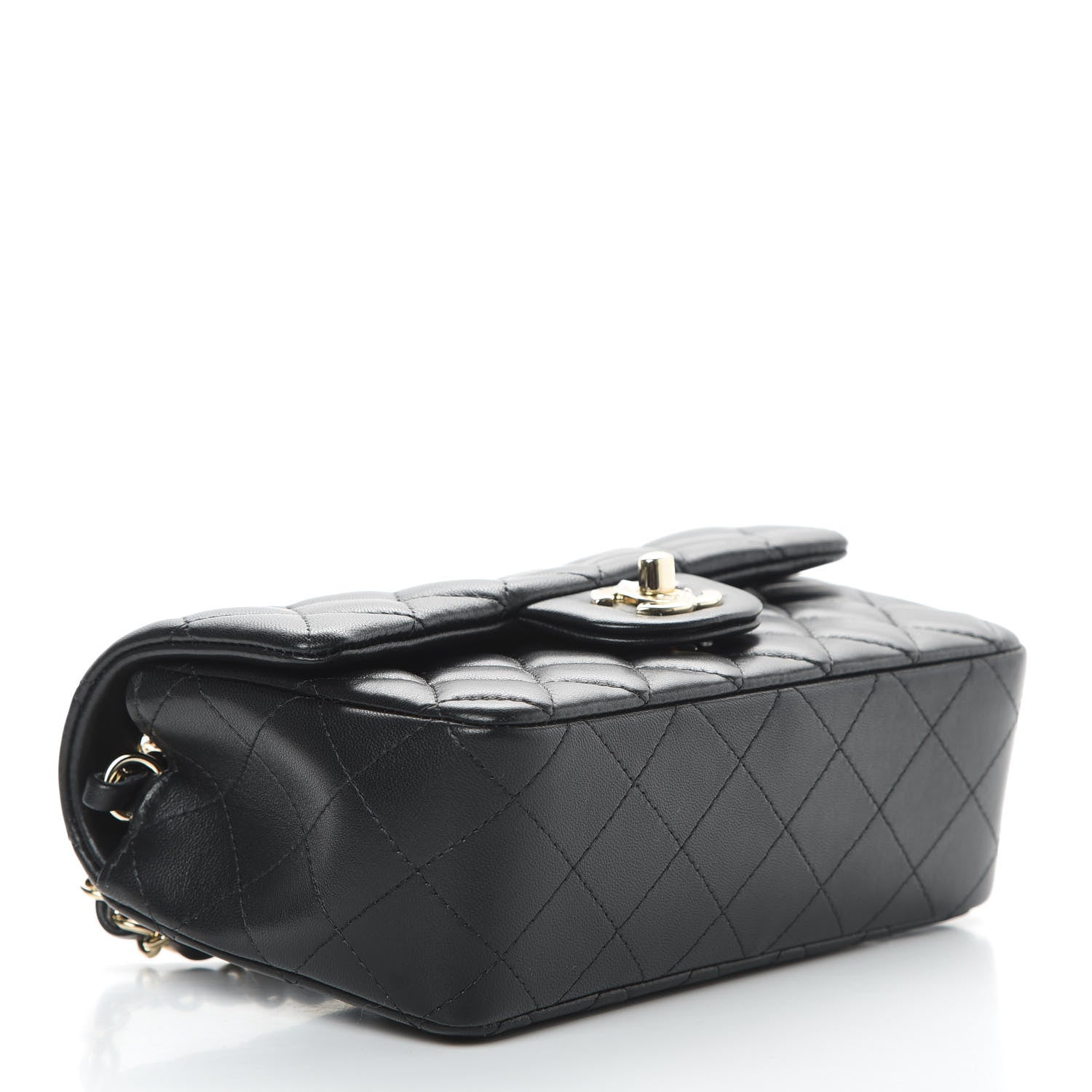 Chanel Lambskin Quilted Mini Rectangular Flap Black 4 of 12