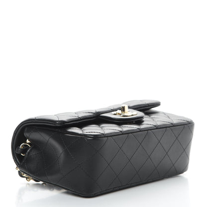 Chanel Lambskin Quilted Mini Rectangular Flap Black 4 of 12