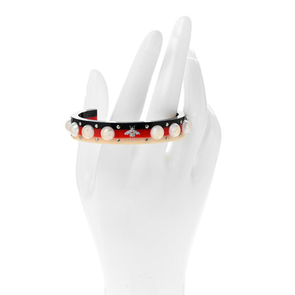 Gucci Web Pearl Cuff  Blue Red White 2 of 5