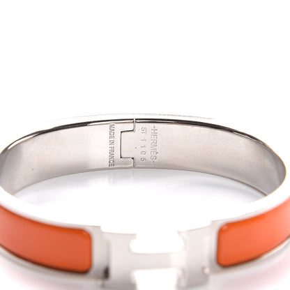 Hermes Enamel Narrow Clic Clac H Bracelet PM Orange 3 of 6