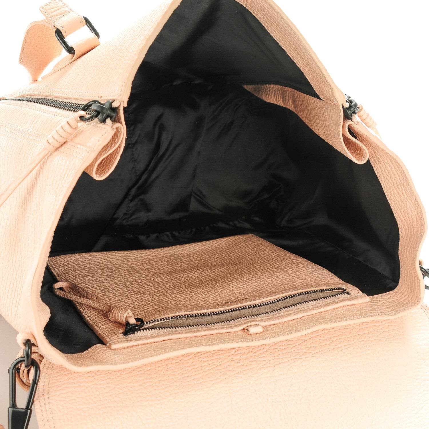3.1 Phillip Lim 3.1 Textured Calfskin Large Pashli Satchel Blush 5 of 7