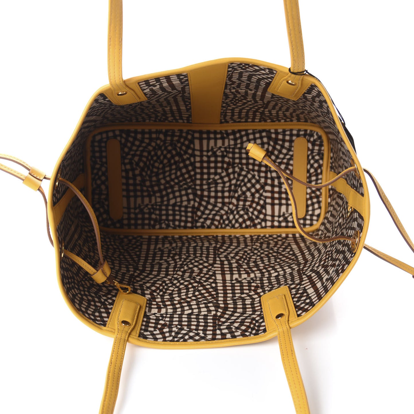 Visetos Medium Liz Reversible Shopper Tote Cognac Yellow