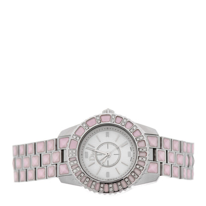 Christian Dior Stainless Steel Diamond Sapphire Pink Mother of Pearl 29mm Christal Quartz Watch 2 of 4