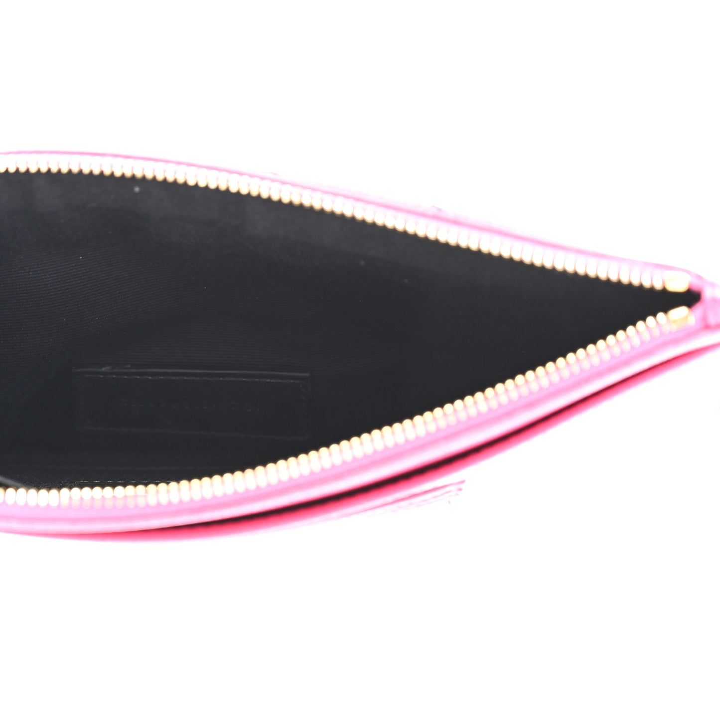 Grain De Poudre Chevron Monogram Large Bill Pouch Fuxia Couture