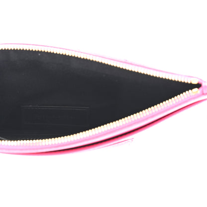 Saint Laurent Grain De Poudre Chevron Monogram Large Bill Pouch Fuxia Couture 5 of 7