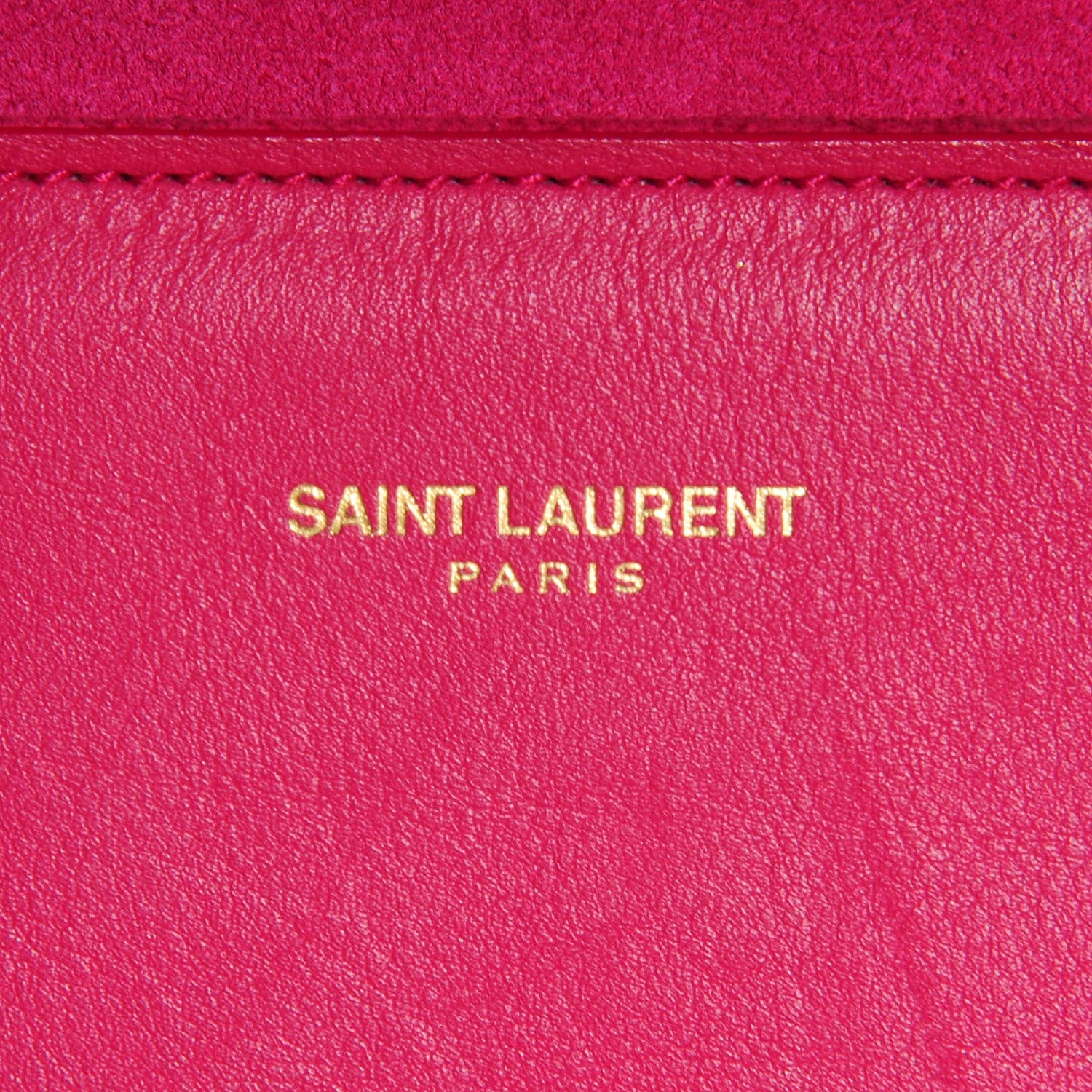 Saint Laurent Calfskin Y Ligne Clutch Fuchsia 6 of 8
