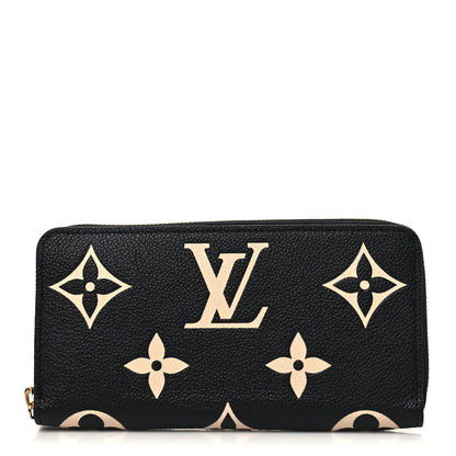 Louis Vuitton Empreinte Monogram Giant Zippy Wallet Black Beige 1 of 6