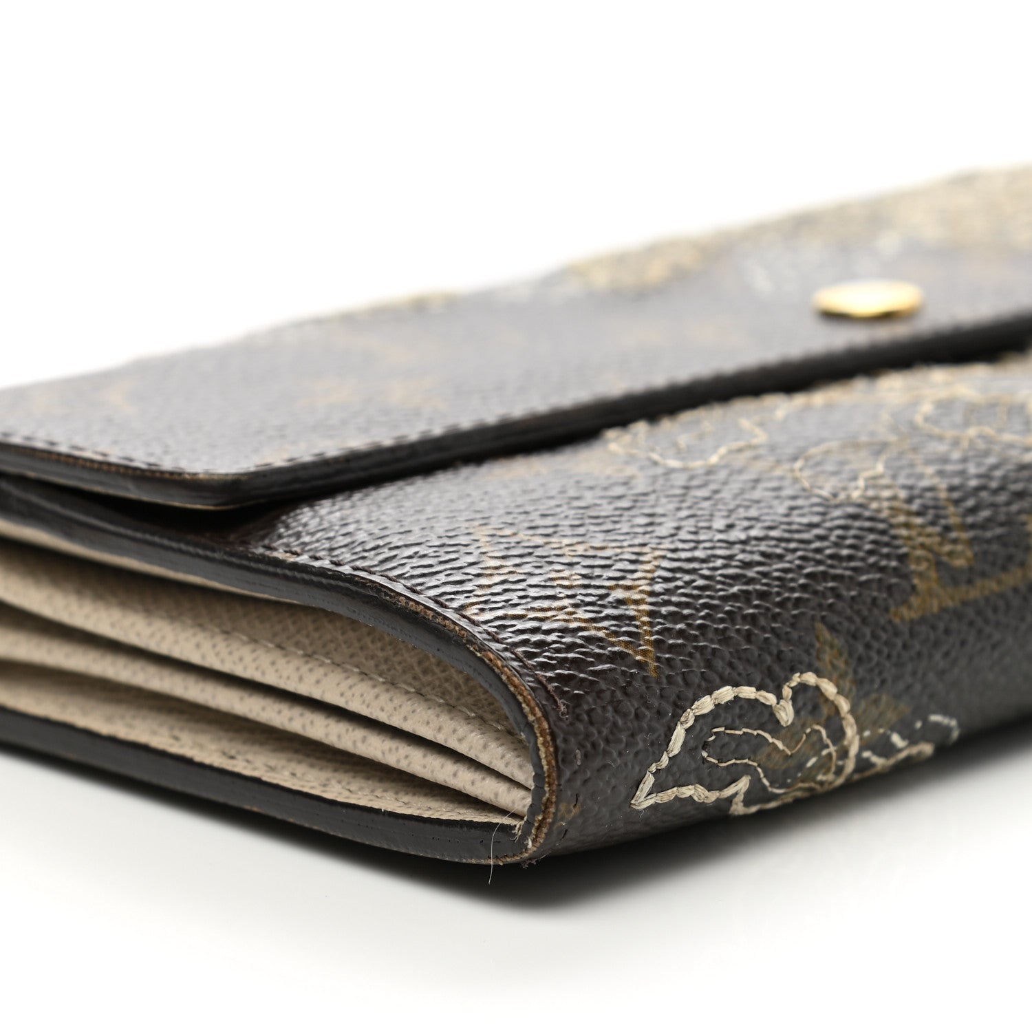 Louis Vuitton Monogram Dentelle Sarah Wallet Gold 11 of 15