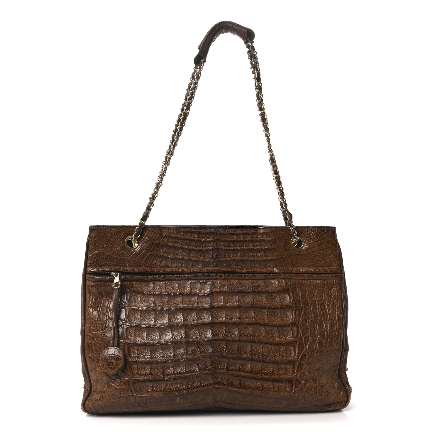 Chanel Alligator Shopping Tote Brown 1 of 11