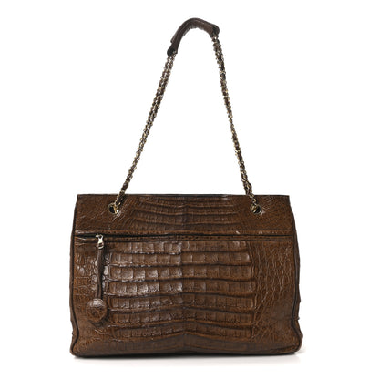 Chanel Alligator Shopping Tote Brown 1 of 11