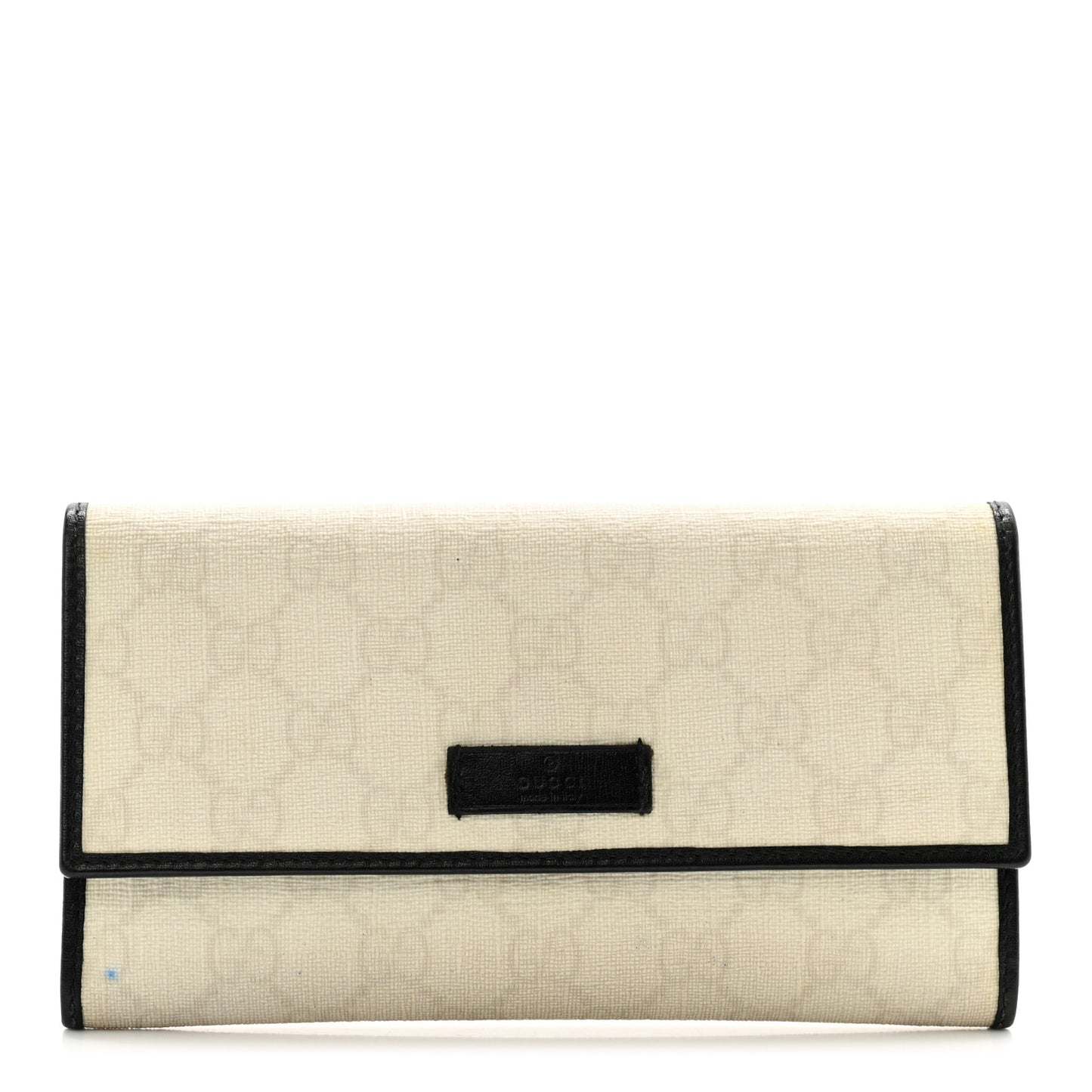 GG Plus Monogram Joy Continental Flap Wallet White Black