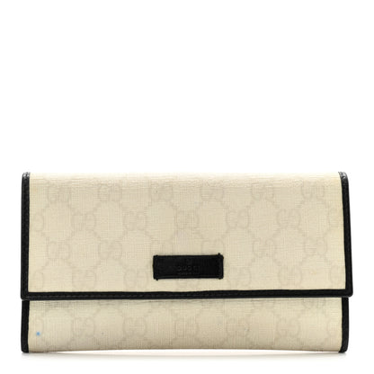 Gucci GG Plus Monogram Joy Continental Flap Wallet White Black 1 of 12