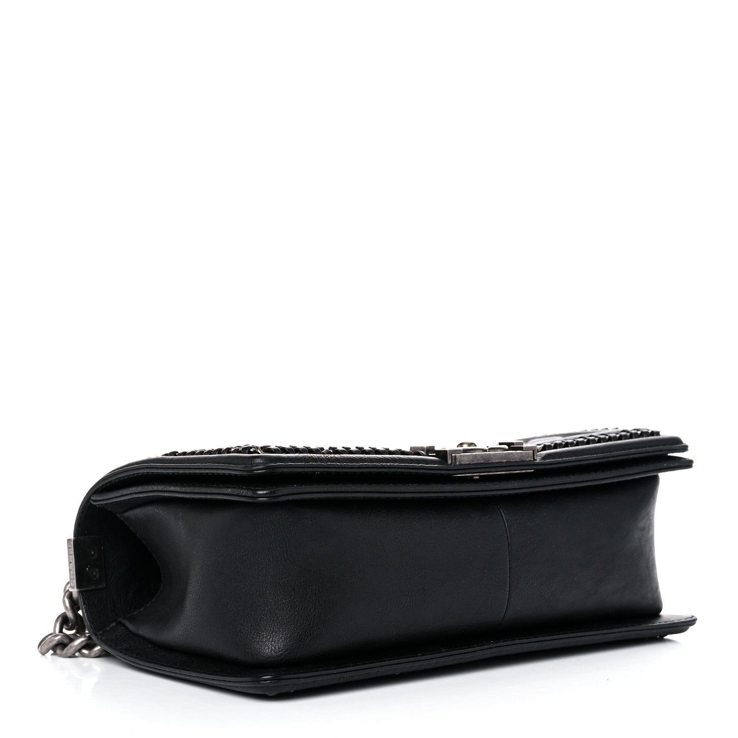 Chanel Goatskin Quilted Medium Boy Handle Flap Black 4 of 12