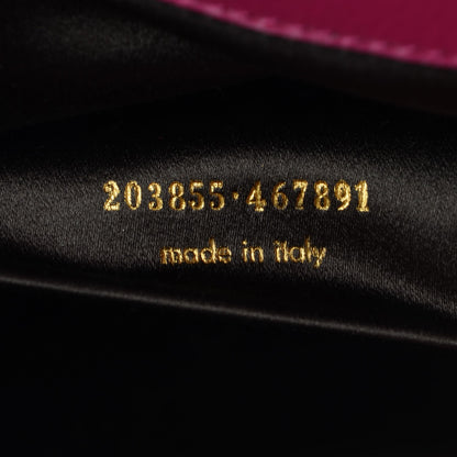 Saint Laurent Textured Patent Monogram Large Belle De Jour Clutch Fuchsia 7 of 7