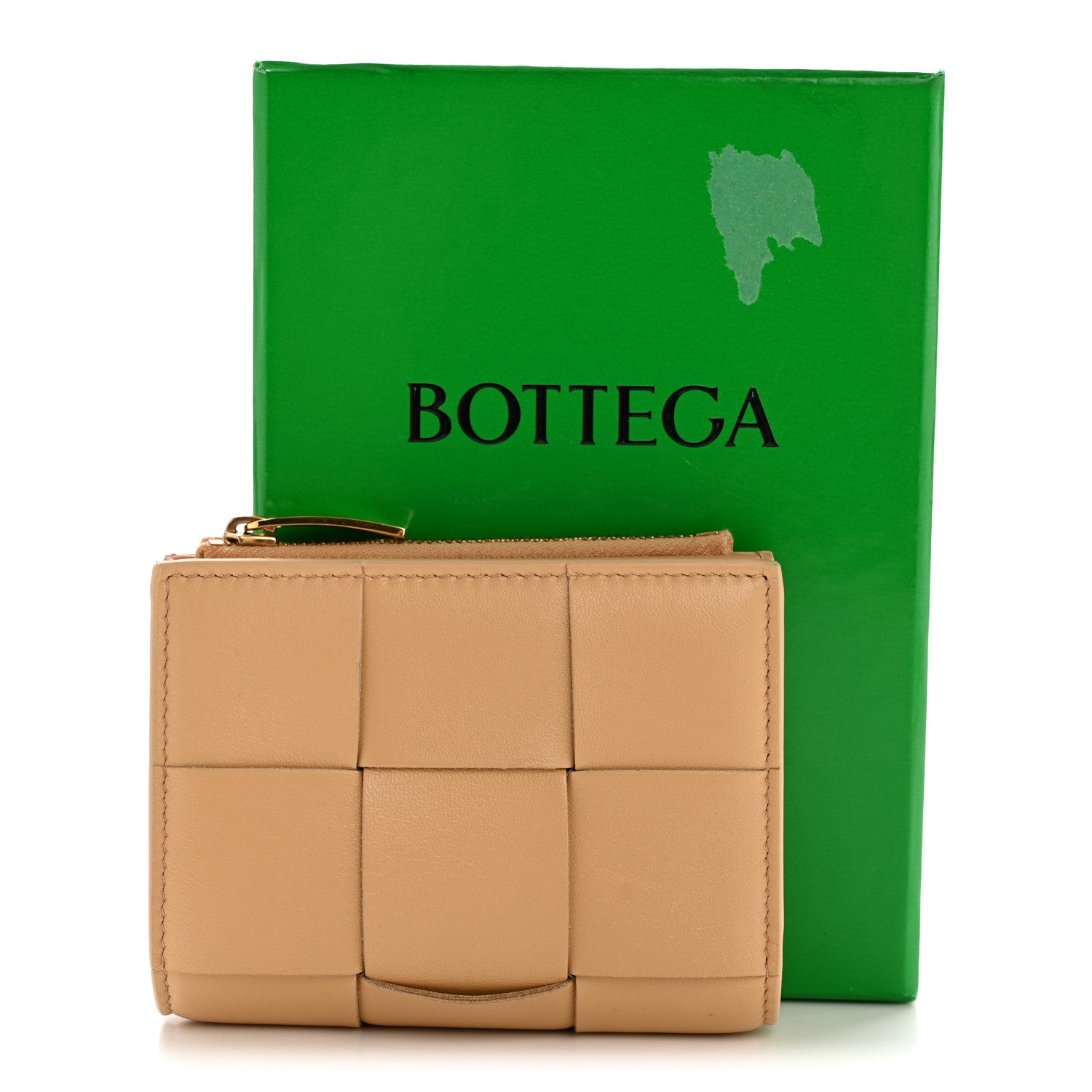 Bottega Veneta Nappa Maxi Intrecciato Small Bi-Fold Zip Wallet
