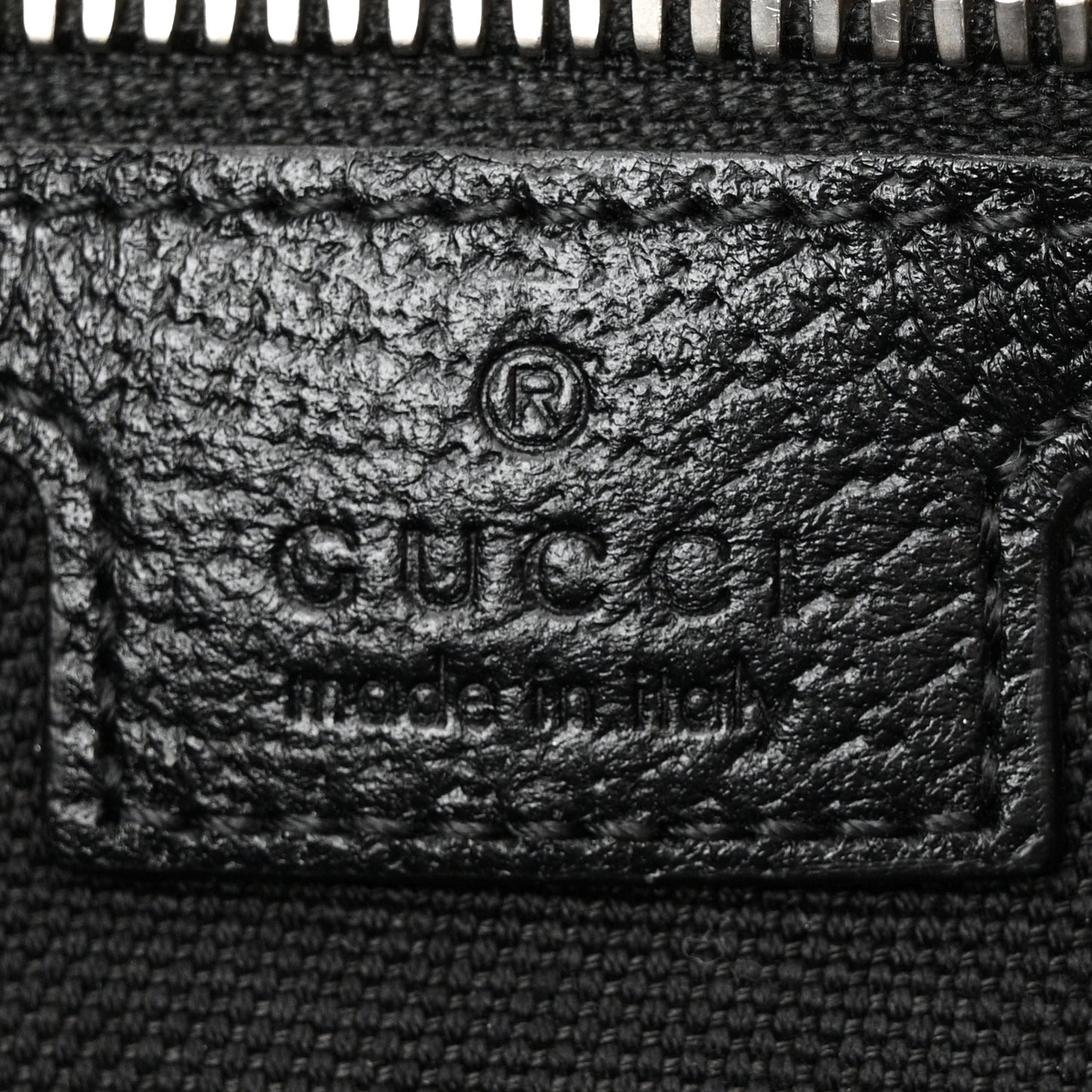 Monogram Jumbo GG Textured Dollar Calfskin Wristlet Messenger Bag Black