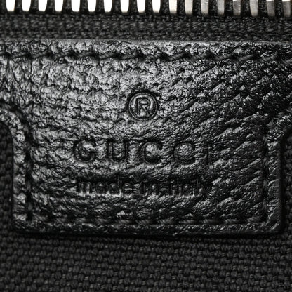 Gucci Monogram Jumbo GG Textured Dollar Calfskin Wristlet Messenger Bag Black 6 of 13