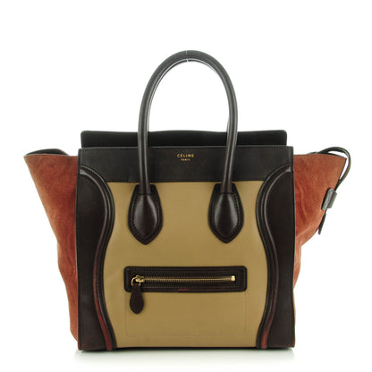 Celine Smooth Calfskin Suede Mini Tri-Color Luggage Beige 1 of 13