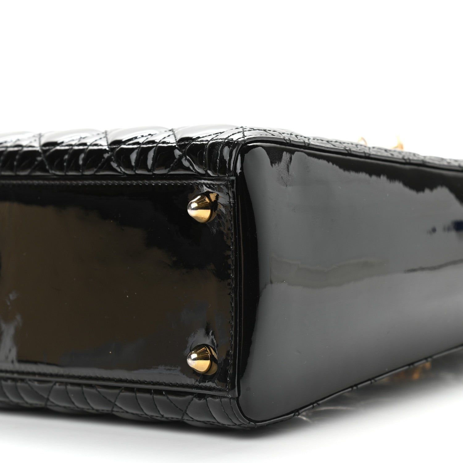 Christian Dior Patent Cannage Large Lady Dior Black 10 of 11