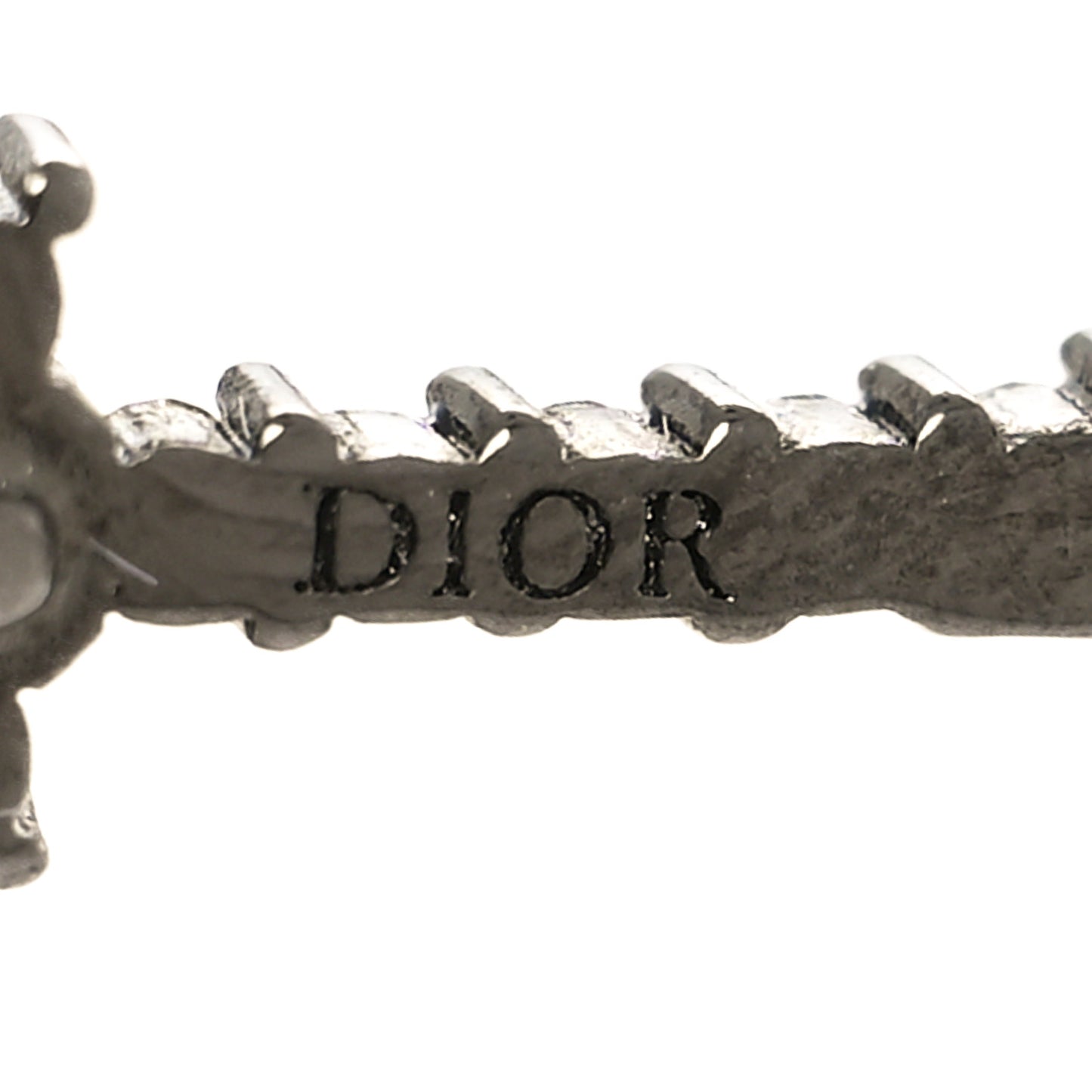 Crystal Pearl My ABCDior T Tribale Earring Black Silver