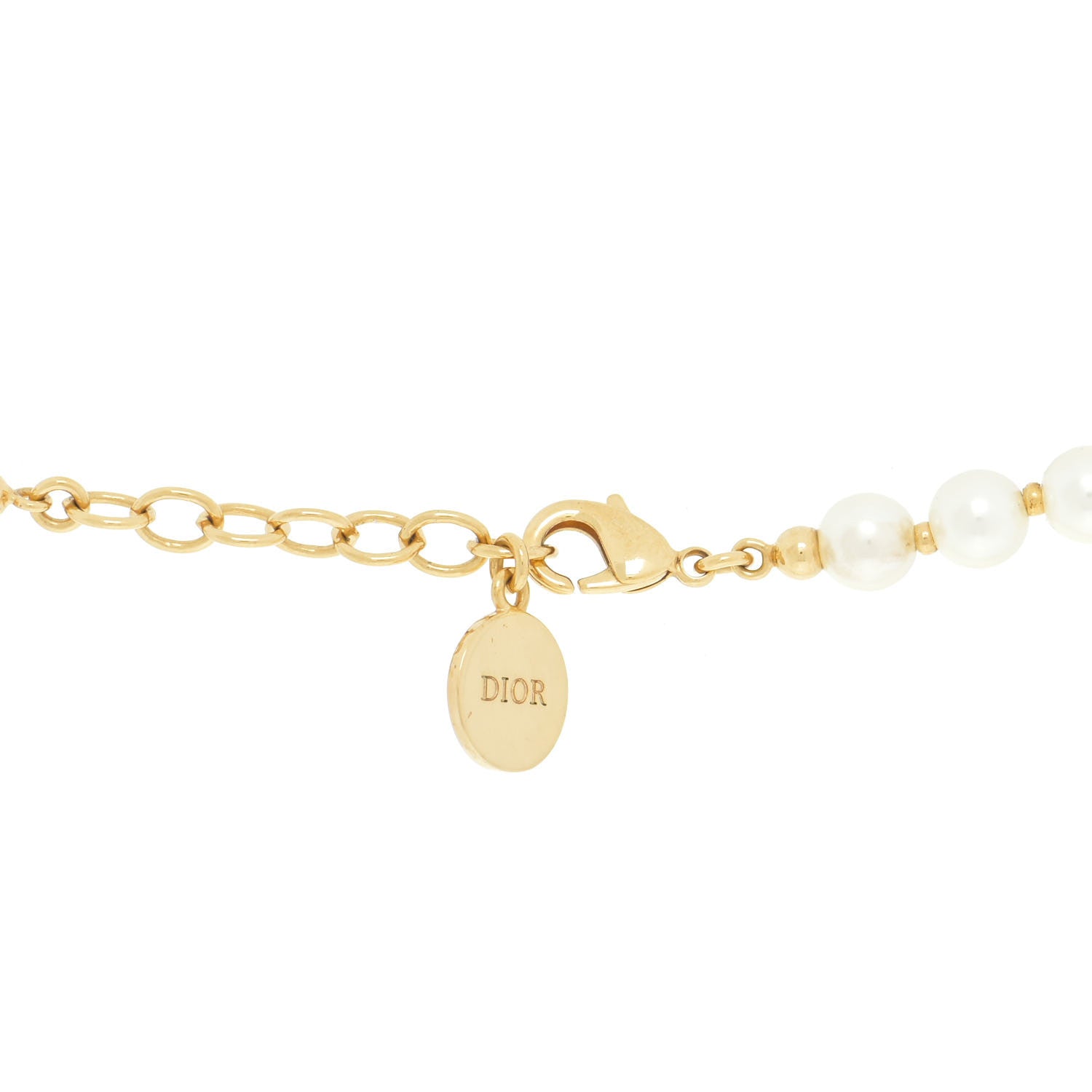 Christian Dior Pearl 30 Montaigne Choker Necklace Gold 4 of 4