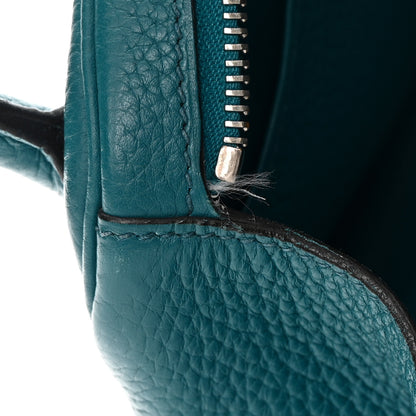 Hermes Taurillon Clemence Lindy 30 Bleu Paon 14 of 19