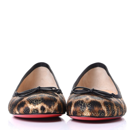 Christian Louboutin Lurex Leopard La Massine Flats 37 Black Gold 2 of 9