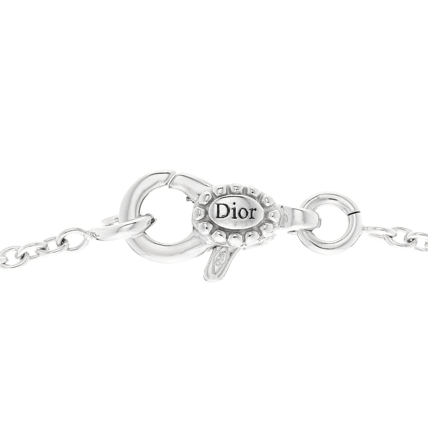 Christian Dior 18K White Gold Diamond Mimirose Pendant Necklace 4 of 6