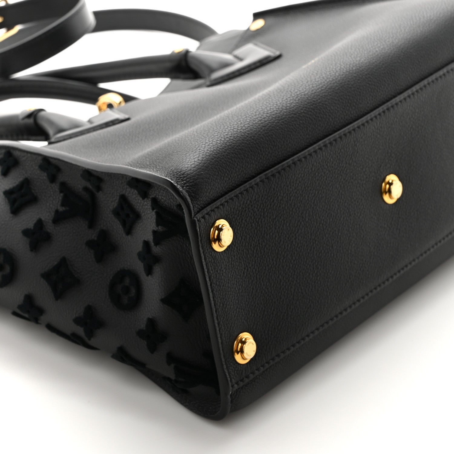 Louis Vuitton Calfskin Monogram Tufting On My Side Black 9 of 10