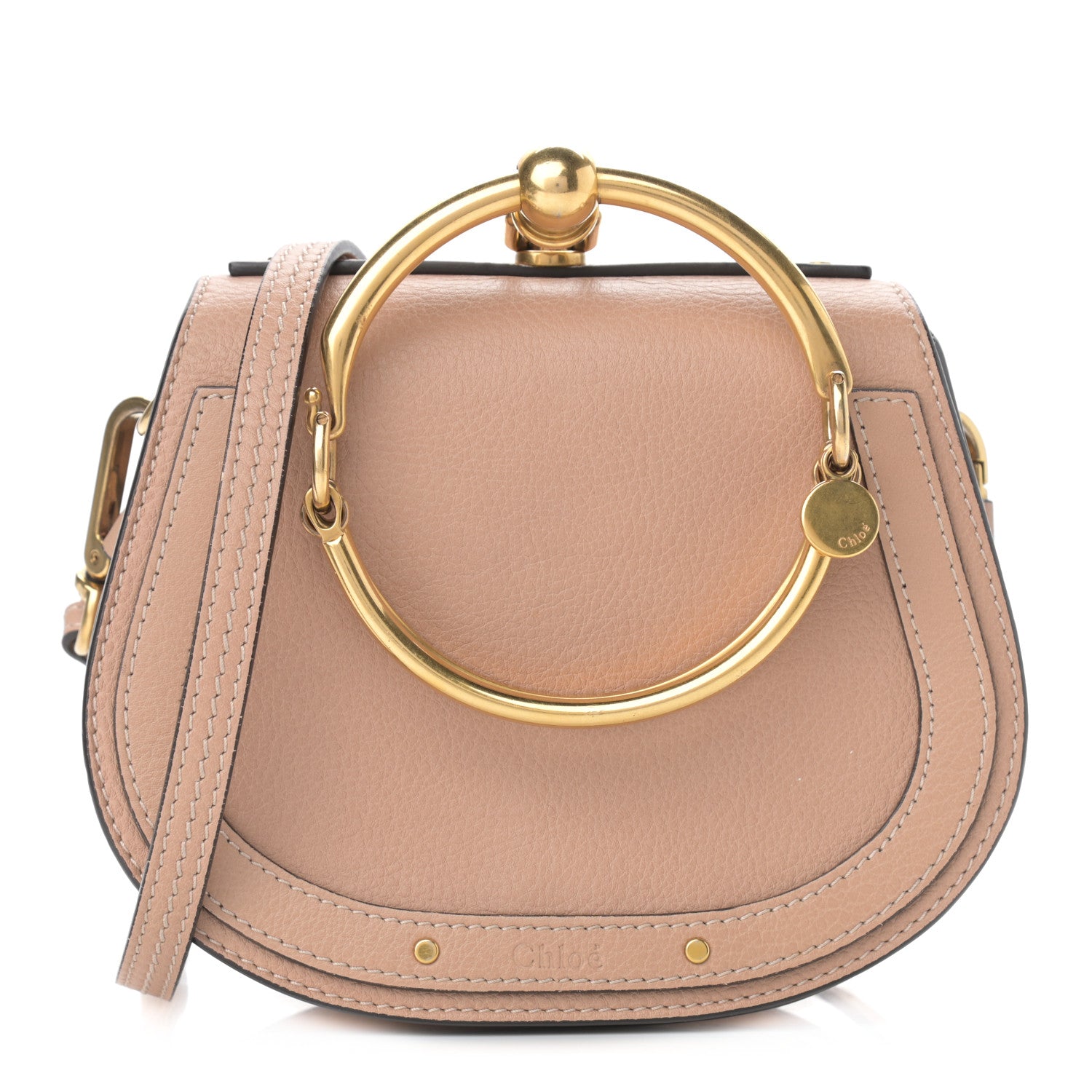 Chloe Calfskin Suede Small Nile Bracelet Bag Biscotti Beige 1 of 12
