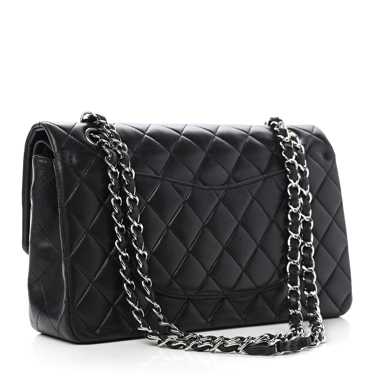 Chanel Lambskin Quilted Medium Double Flap Black 2 of 9