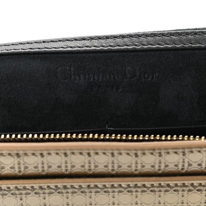 Christian Dior Metallic Patent Micro-Cannage 30 Montaigne 2 in 1 Pouch Gold 6 of 9