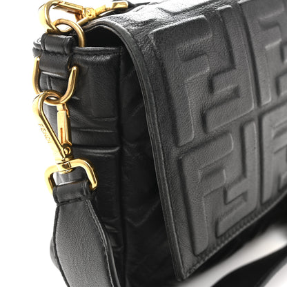 Fendi Nappa FF 1974 Embossed Large Baguette Black 17 of 17