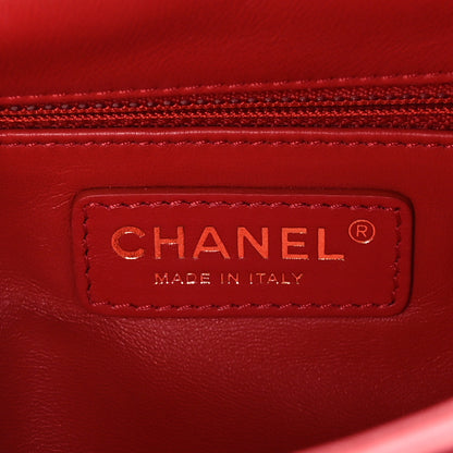 Chanel Lambskin Quilted Small Easy Carry Flap Red 6 of 9