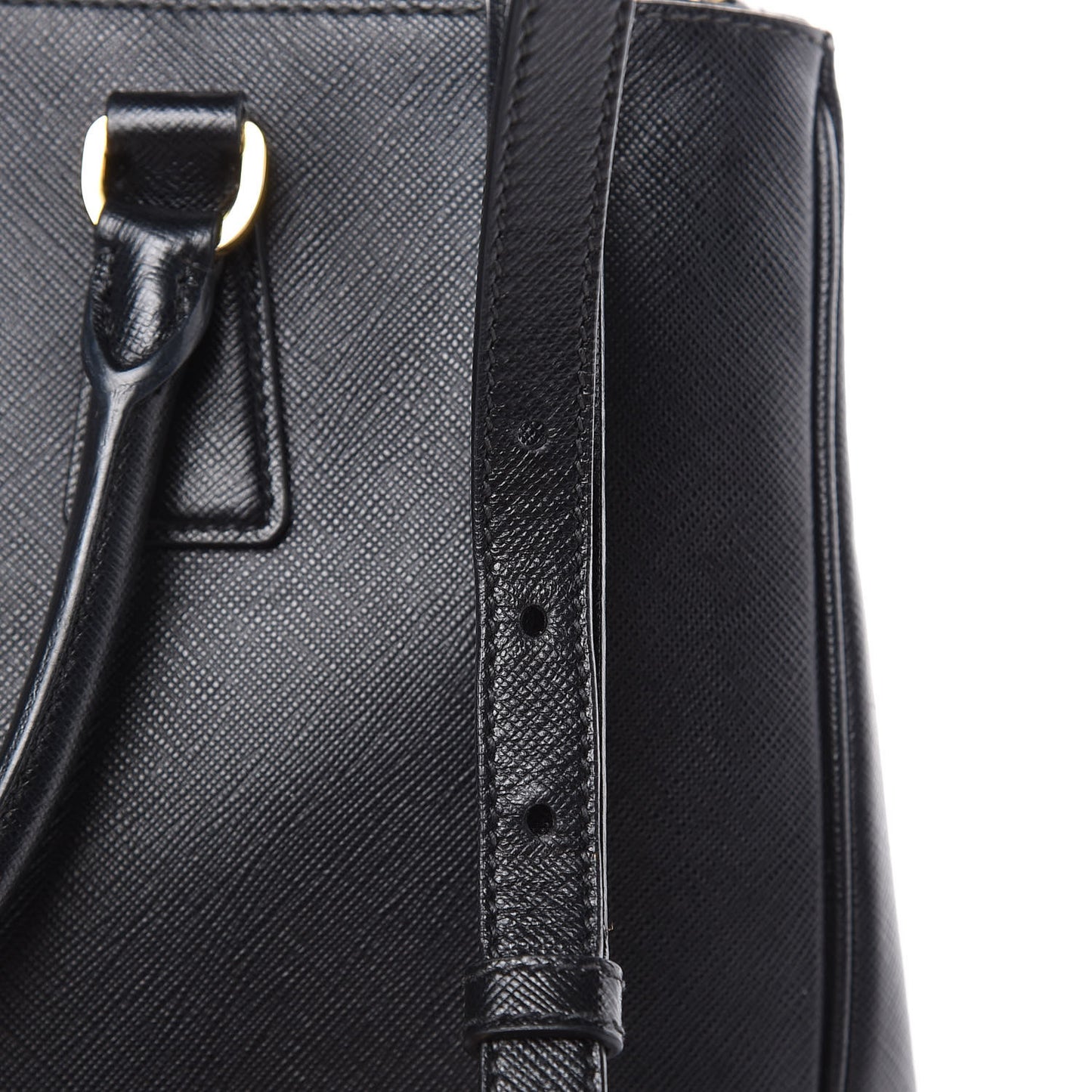 Saffiano Medium Galleria Double Zip Tote Black