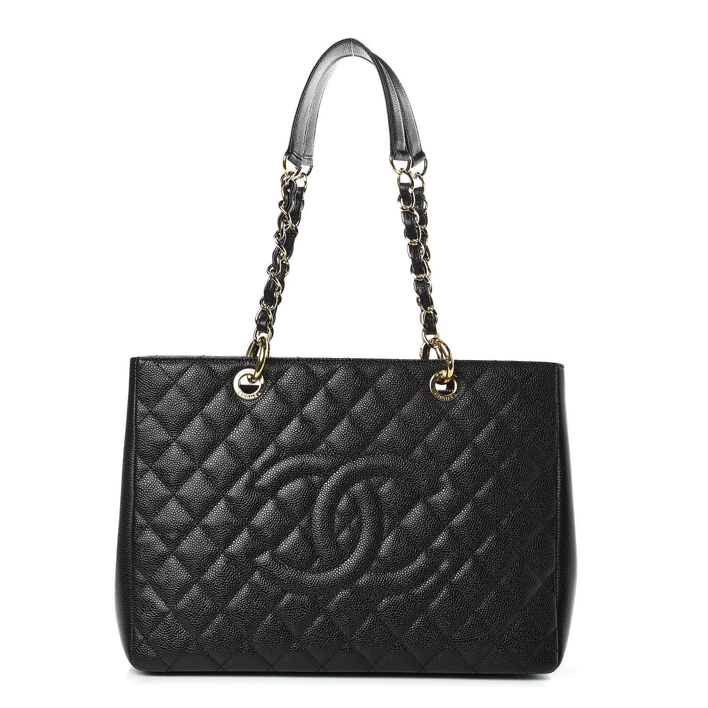 Caviar Quilted Grand Shopping Tote GST Black