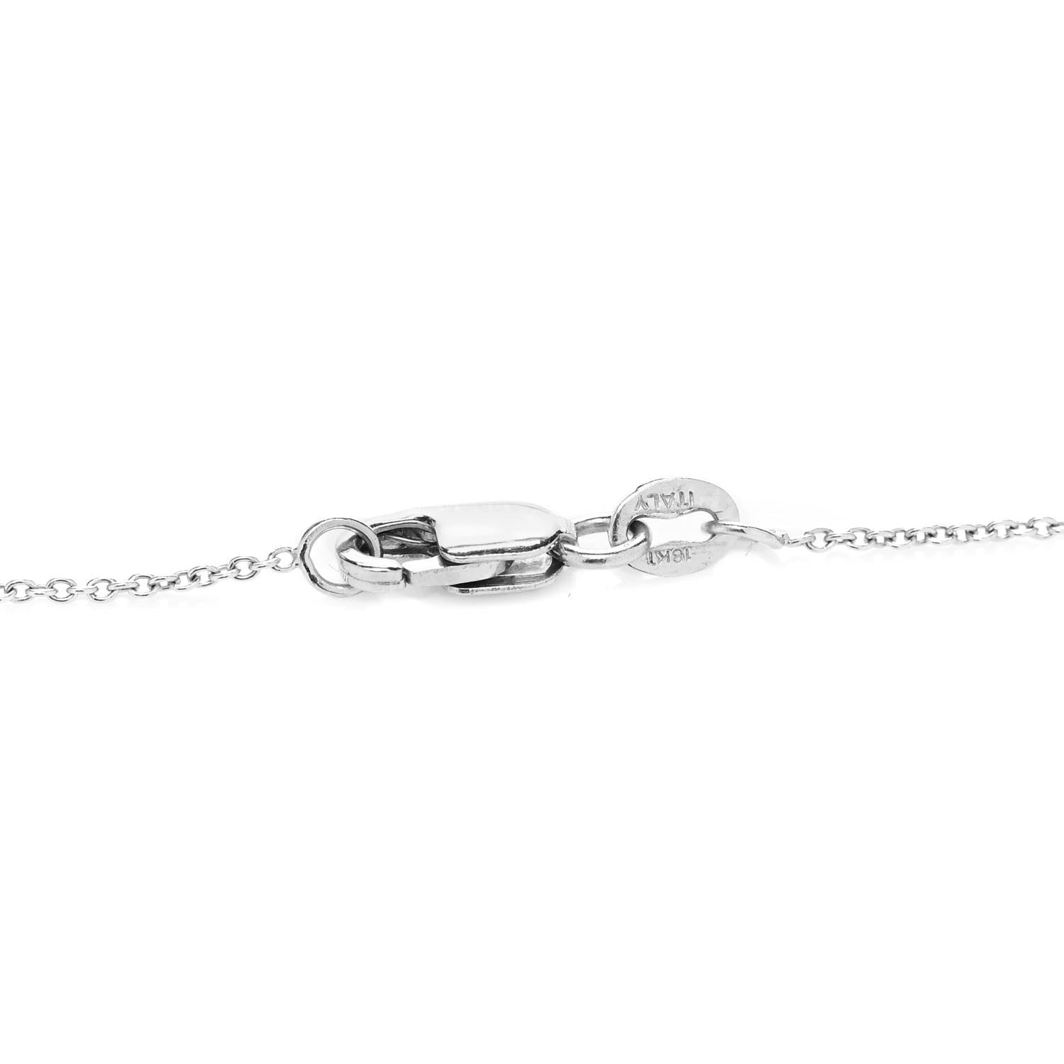 Roberto Coin 18K White Gold Diamond Interlocking Circles Necklace 4 of 6