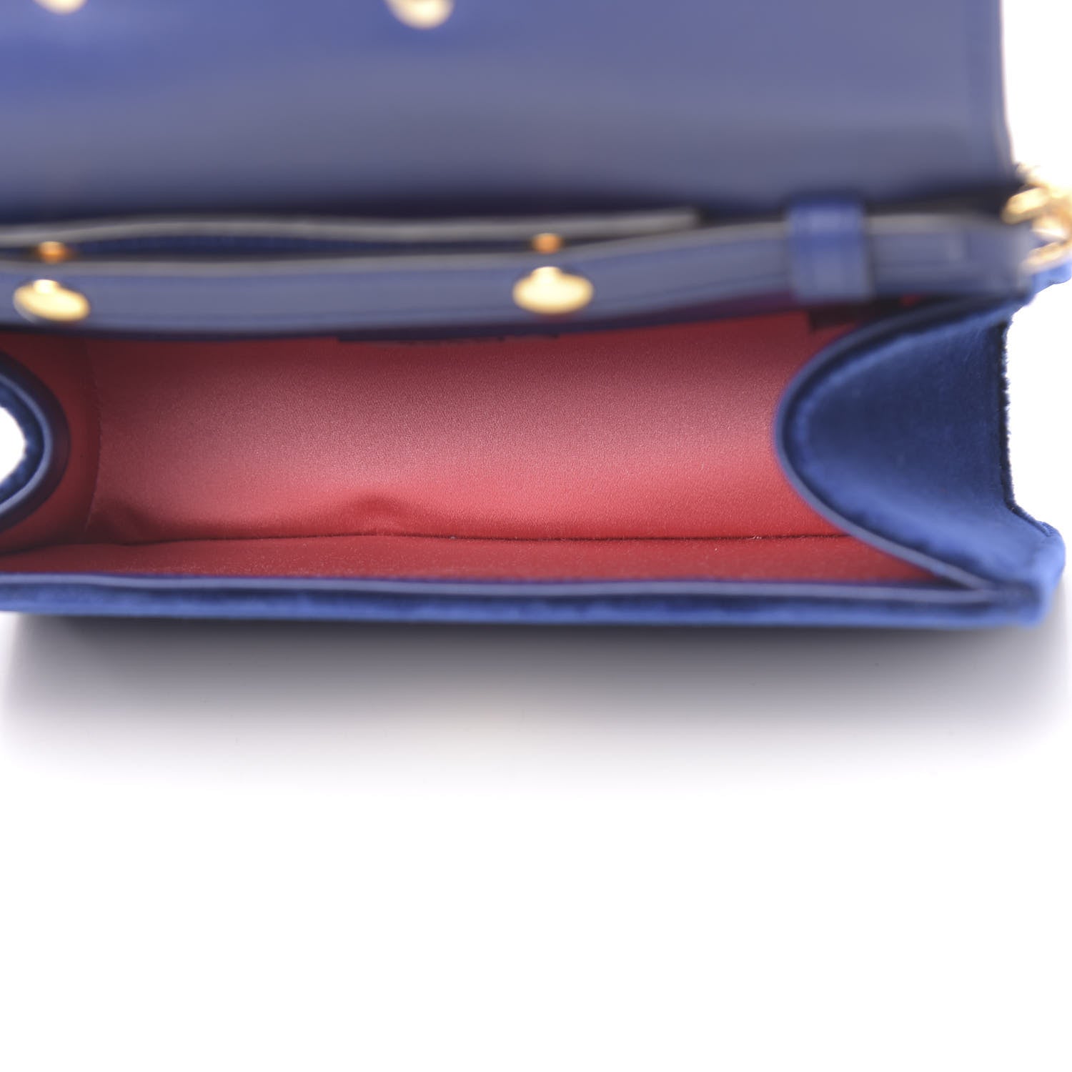 Gucci Velvet Crystal Square G Shoulder Bag Cobalt Blue 5 of 11