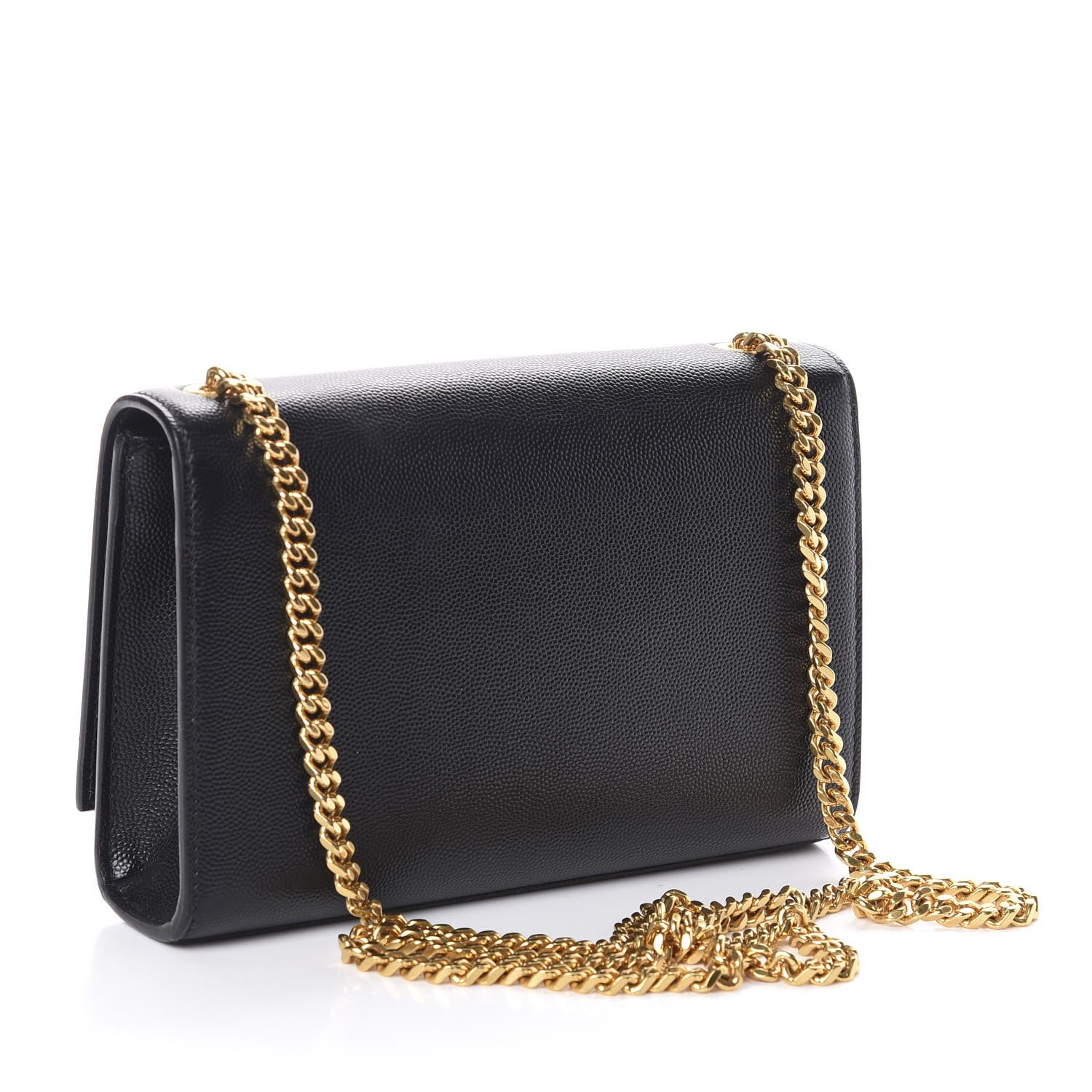 Saint Laurent Grain De Poudre Small Monogram Kate Satchel Black 3 of 8