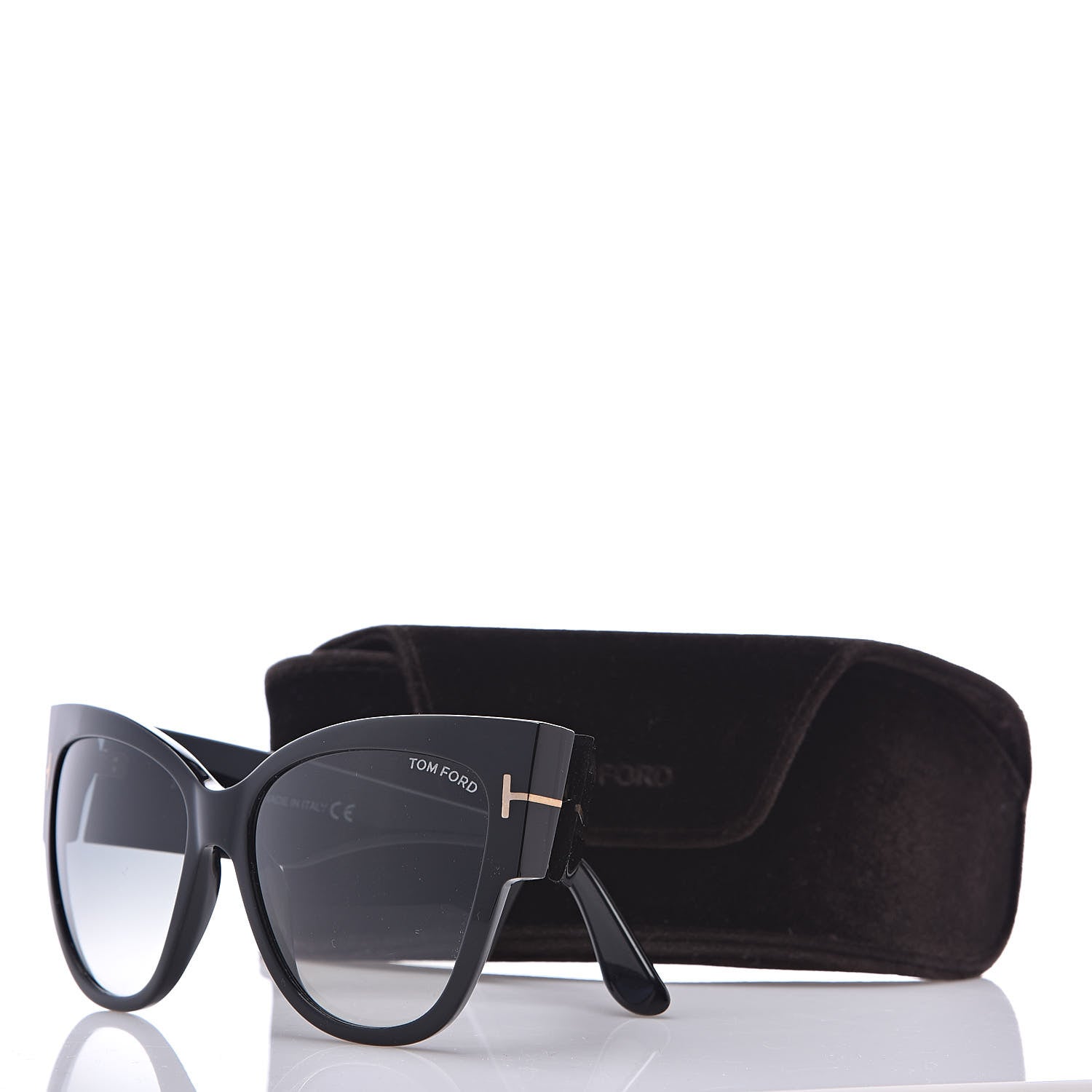 Tom Ford Acetate Anoushka Cat Eye Sunglasses TF371 Black 7 of 7