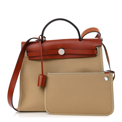 Hermes Vache Hunter Toile Officier Herbag Zip 31 PM Trench Cuivre 1 of 13