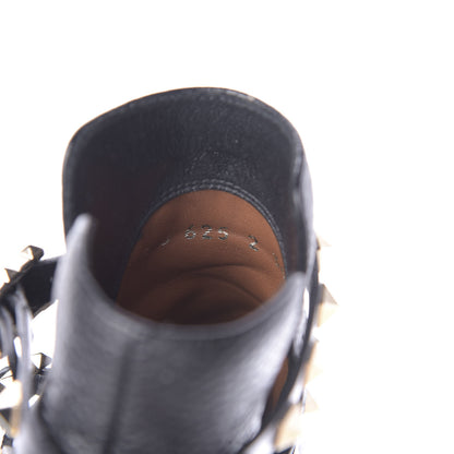 Valentino Garavani Pebbled Calfskin Rockstud Double Buckle 65mm Ankle Boots 36.5 Black 12 of 12