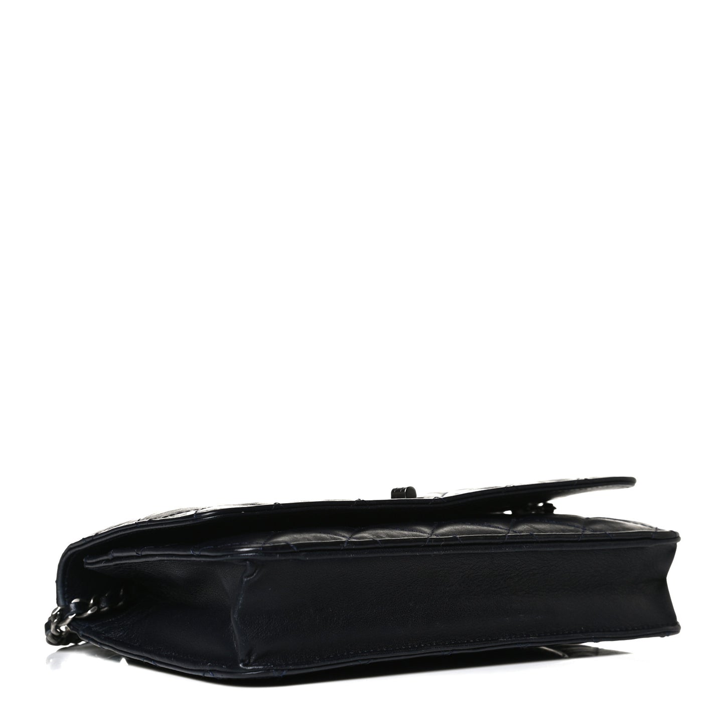 Aged Calfskin Quilted Reissue Wallet On Chain WOC Navy