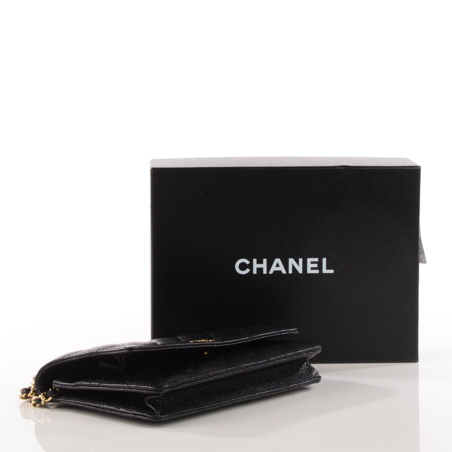 Chanel Caviar Quilted Wallet On Chain WOC Black 5 of 9